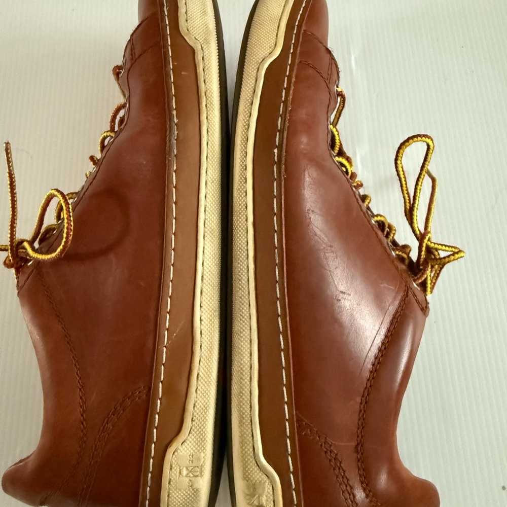 Allen Edmonds "PORTER‎ DERBY" Leather Sneakers 9 E Walnut DISCONTINUED (900) - Picture 6 of 9